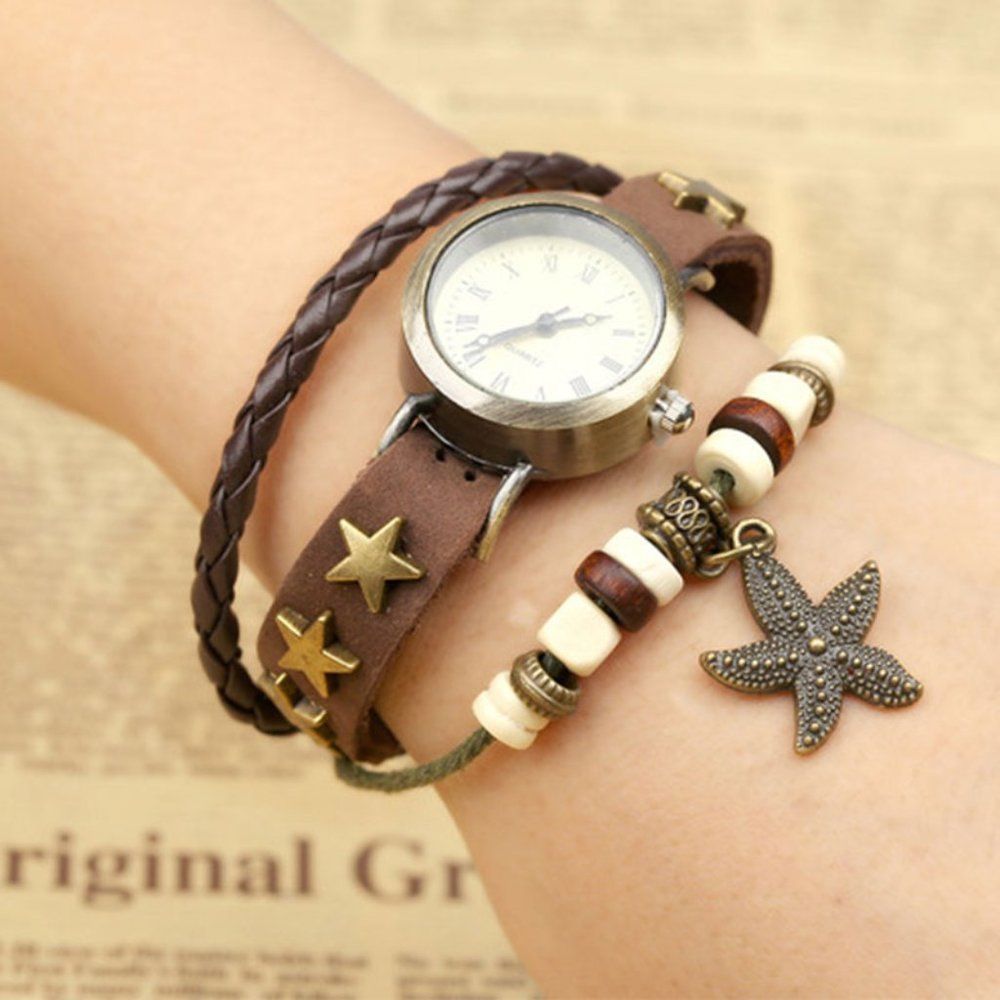 ✨✨BRAND NEW Preppy Leather Watch Women's Fashion Accessory - Picture 8 of 11